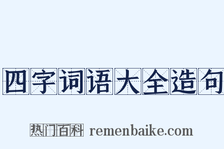四字词语大全造句是什么意思的图片